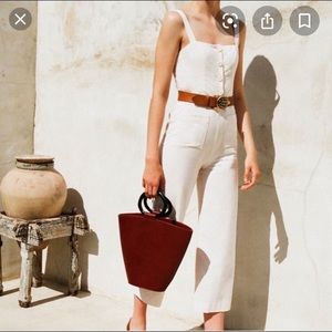 STAUD mango linen jumpsuit